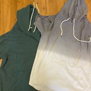 Men’s short sleeve thin layered hoodie